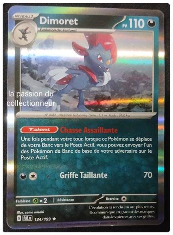 Carte pokémon de Dimoret 134/193