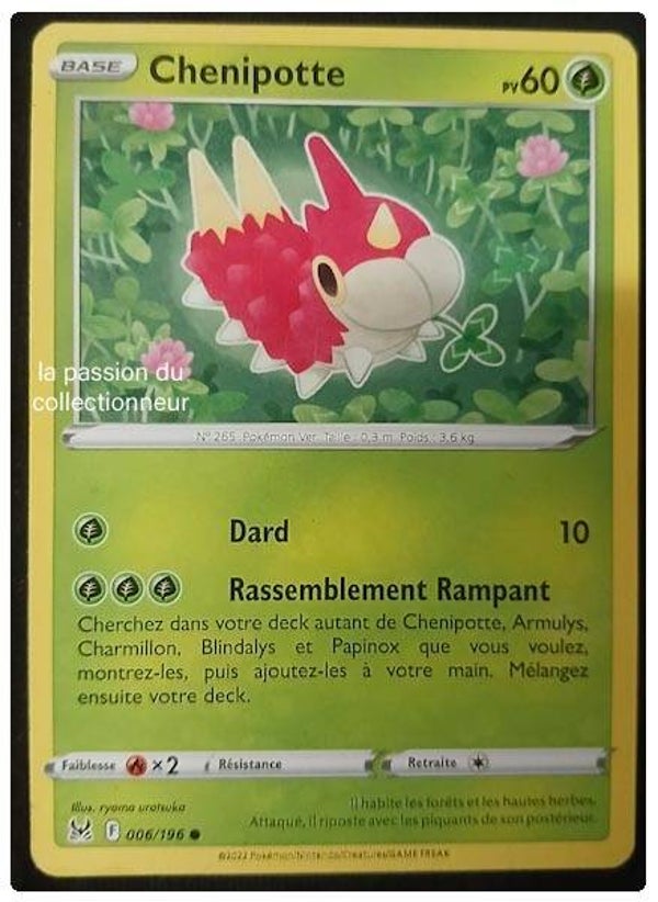 Carte pokémon de Chenipotte 006/196