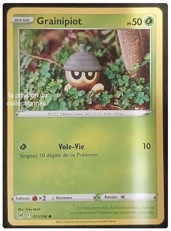 Carte pokémon de Grainipiot 011/196