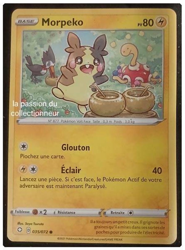 Carte pokémon de Morpeko 035/072
