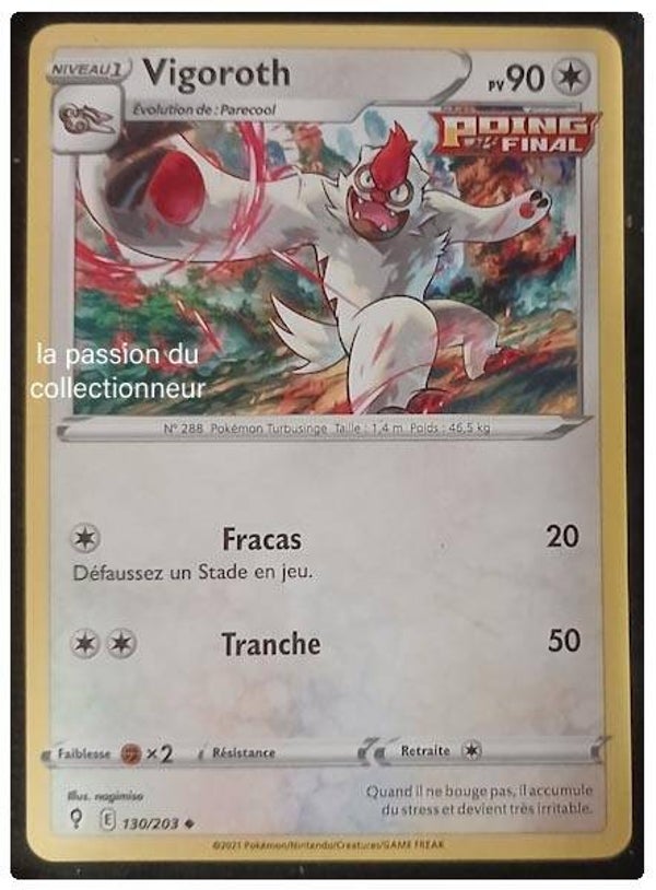 Carte pokémon de Vigoroth 130/203