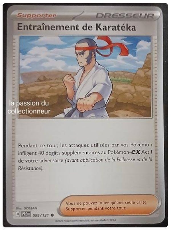 Carte pokémon de l'entraînement de Karatéka 099/131