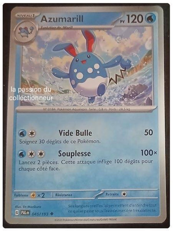 Carte pokémon de Azumarill 045/193