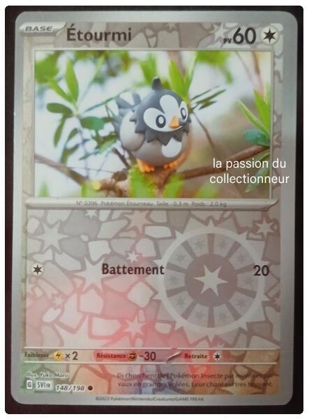 Carte pokémon de Étourmi 148/198