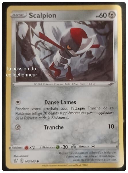 Carte pokémon de Scalpion 103/163
