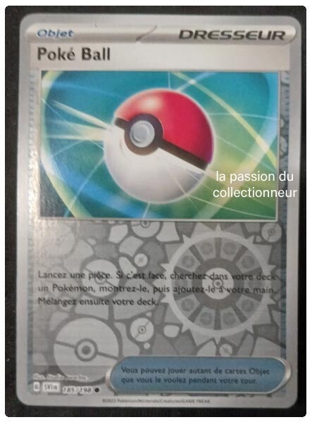 Carte pokémon du Poké Ball 185/198