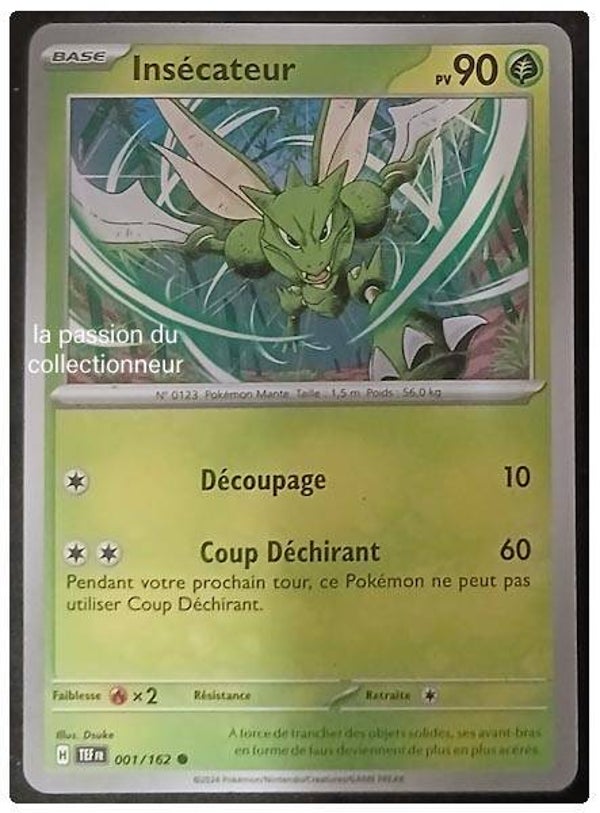 Carte pokémon de Insécateur 001/162