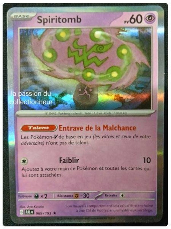 Carte pokémon de Spiritomb 089/193