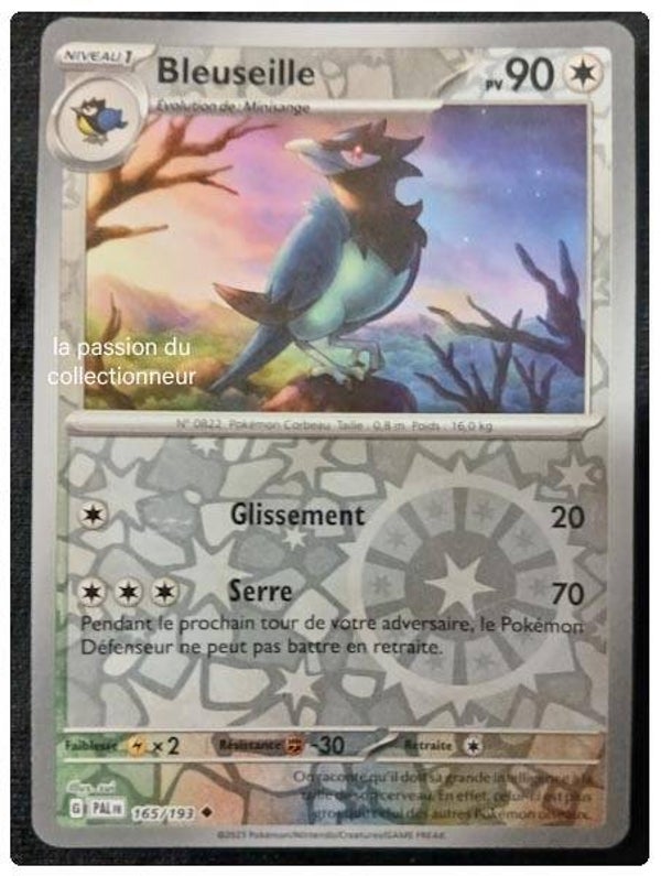 Carte pokémon de Bleuseille 165/193