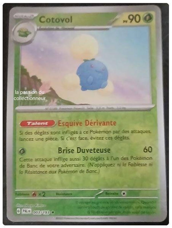 Carte pokémon de Cotovol 003/193