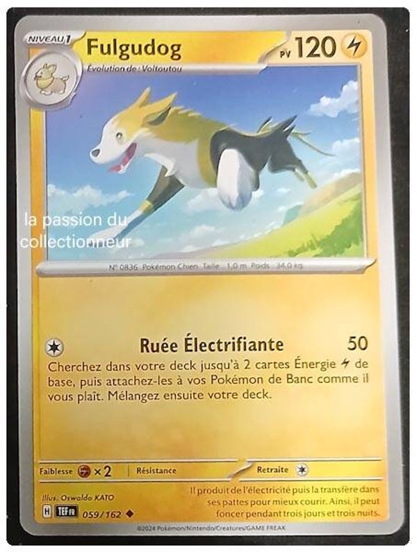 Carte pokémon de Fulgudog 059/162
