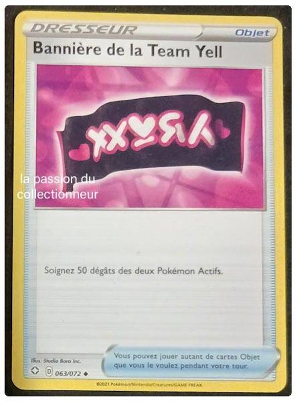 Carte pokémon de la Bannière de la Team Yell 063/072