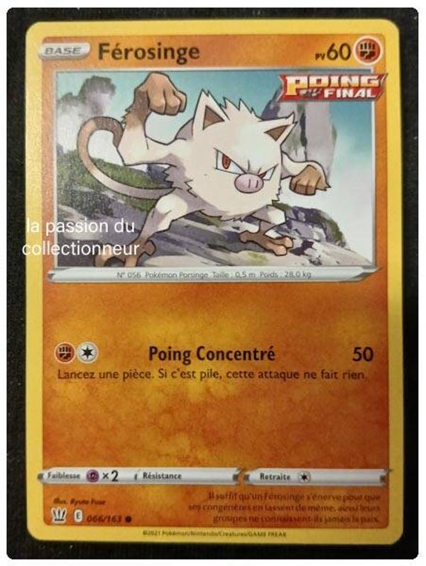 Carte pokémon de Férosinge 066/163