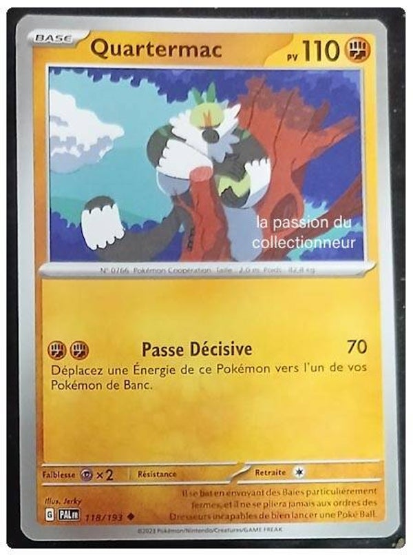 Carte pokémon de Quartermac 118/193