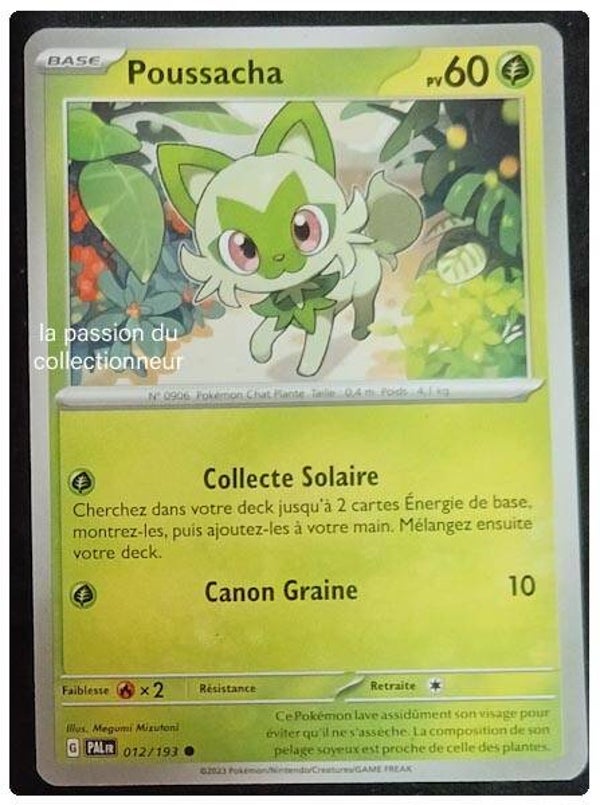 Carte pokémon de Poussacha 012/193
