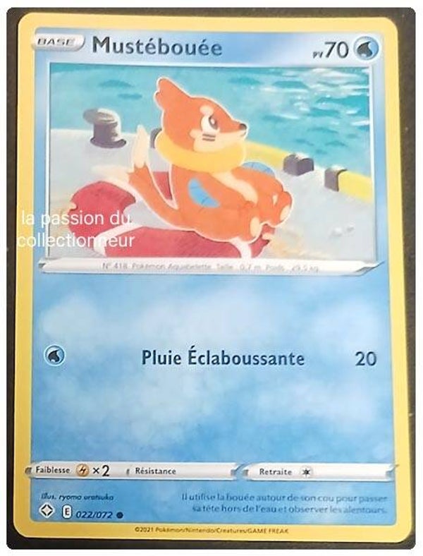 Carte pokémon de Mustébouée 022/072