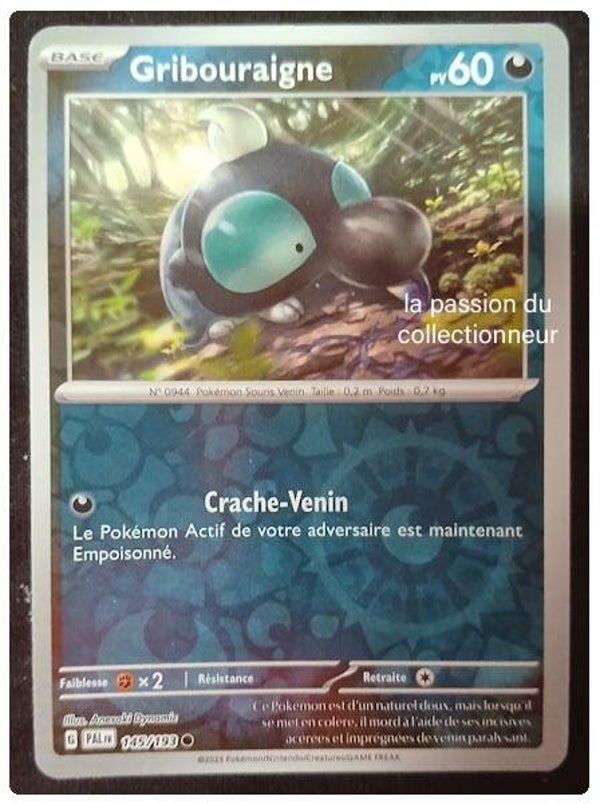 Carte pokémon de Gribouraigne 145/193