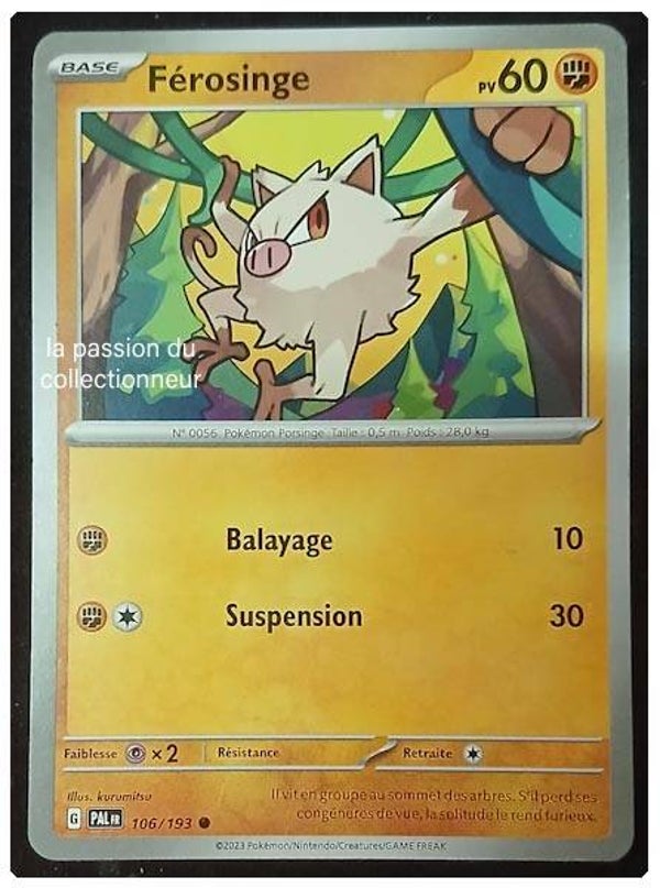 Carte pokémon de Férosinge 106/193