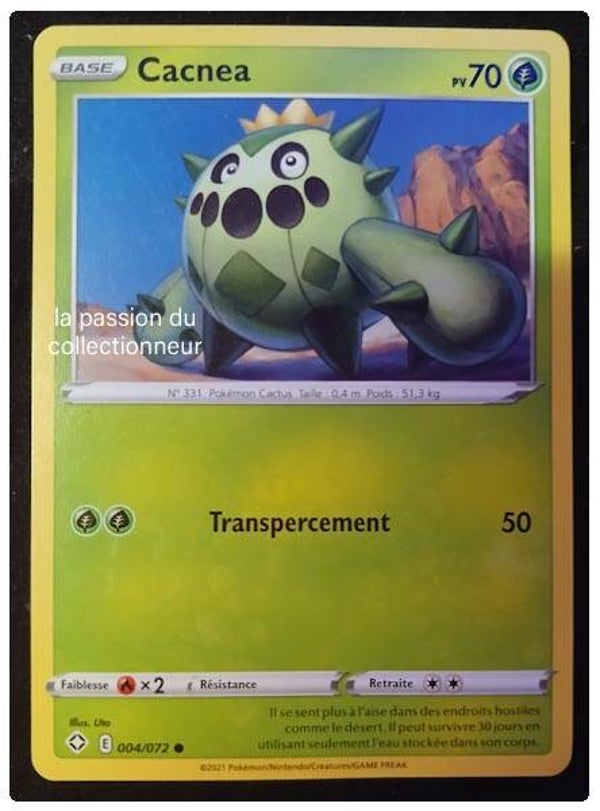 Carte pokémon de Cacnea 004/072