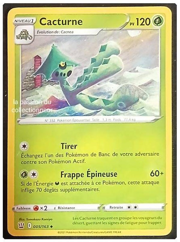 Carte pokémon de Cacturne 005/163