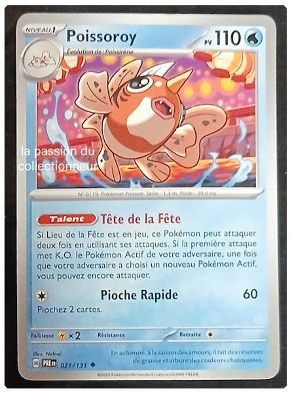 Carte pokémon de Poissoroy 021/131