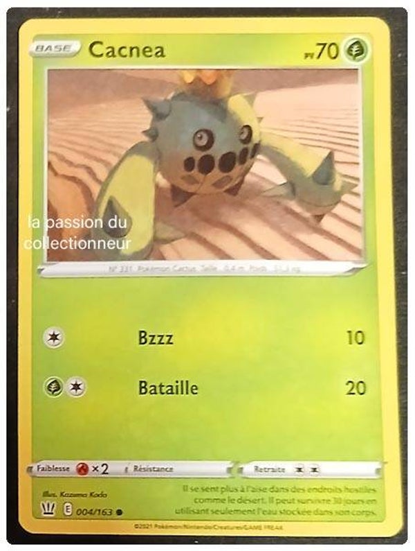 Carte pokémon de Cacnea 004/163