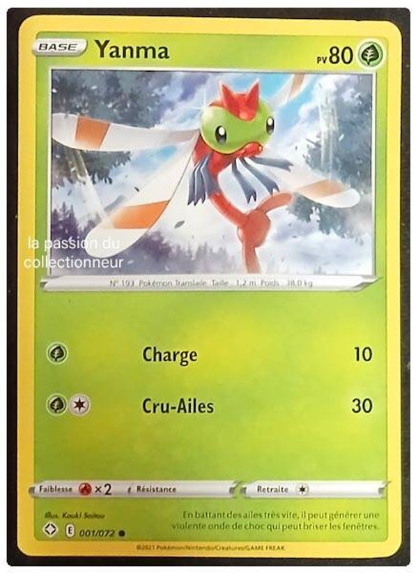 Carte pokémon de Yanma 001/072