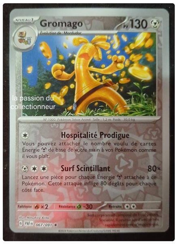 Carte pokémon de Gromago 067/091