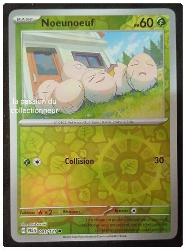 Cartes Pokémon de Noeunoeuf 001/131