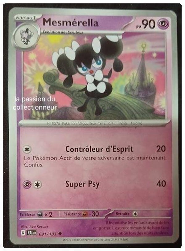 Carte pokémon de Mesmérella 091/193