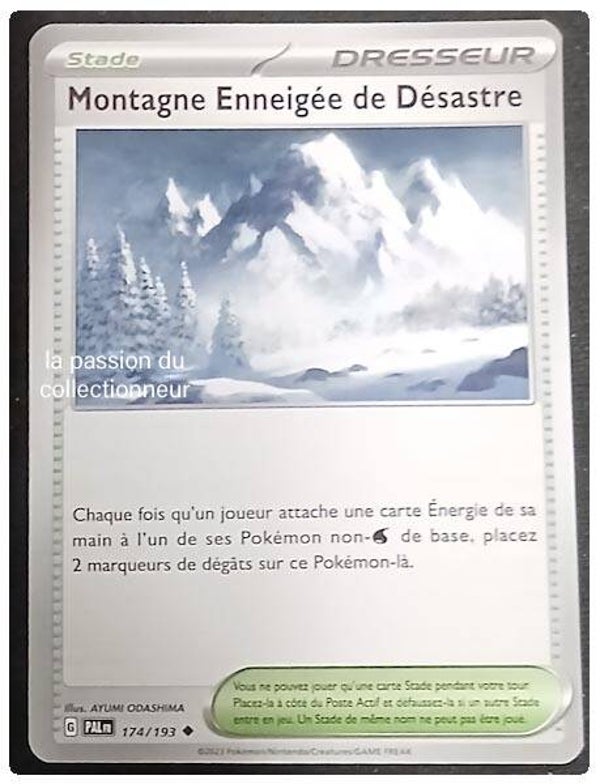 Carte pokémon de la Montagne Enneigée de Désastre 174/193