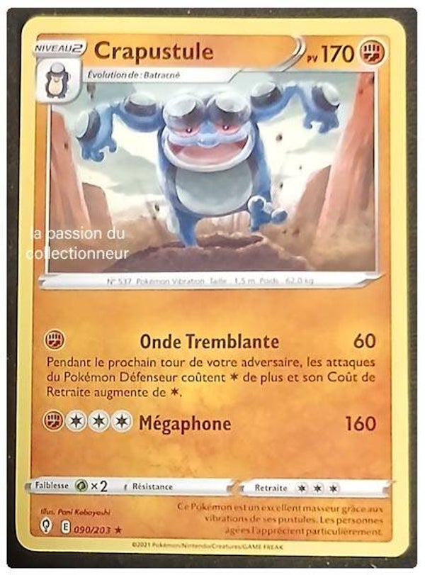 Carte pokémon de Crapustule 090/203