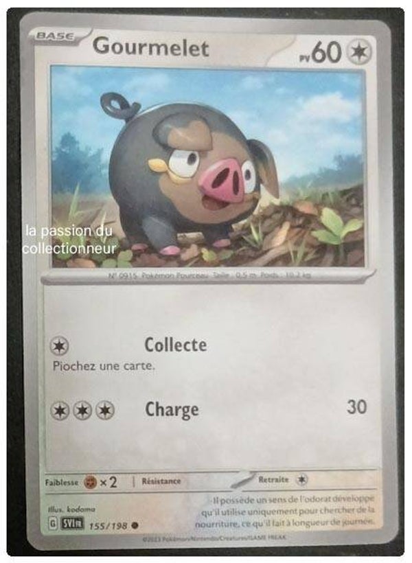 Carte pokémon de Gourmelet 155/198