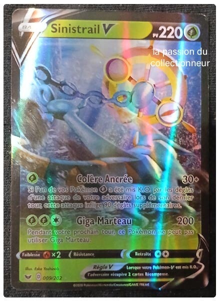 Cartes Pokémon de Sinistrail V 009/202