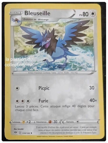 Cartes Pokémon de Bleuseille 155/189