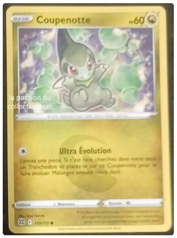 Carte pokémon de Coupenotte 110/172