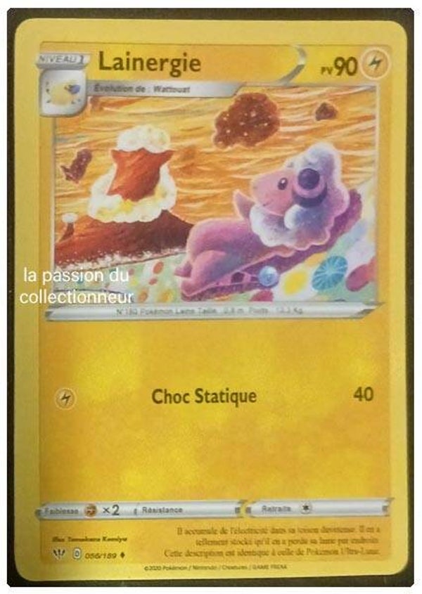 Carte pokémon de Lainergie 056/189
