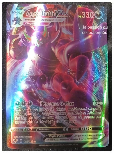 Carte pokémon de Angoliath VMAX 115/189