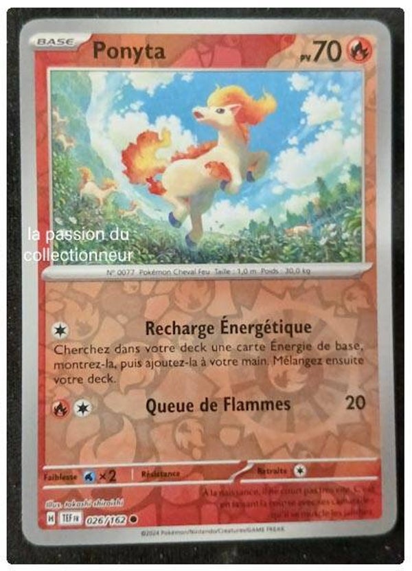 Carte pokémon de Ponyta 026/162