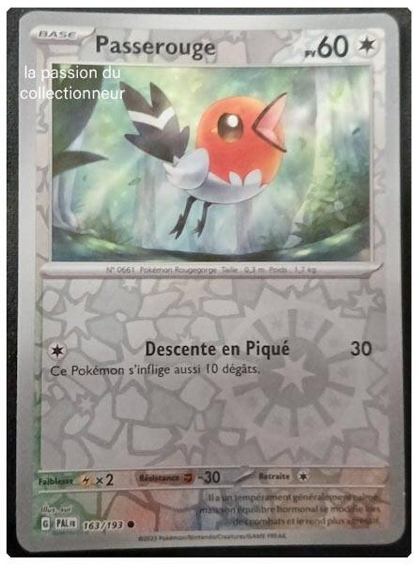 Carte pokémon de Passerouge 163/193