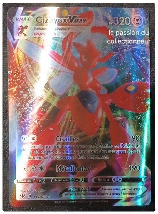 Carte pokémon de Cizayox VMAX 119/189