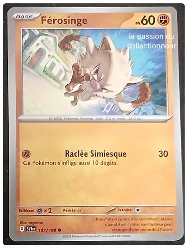 Carte pokémon de Férosinge 107/198