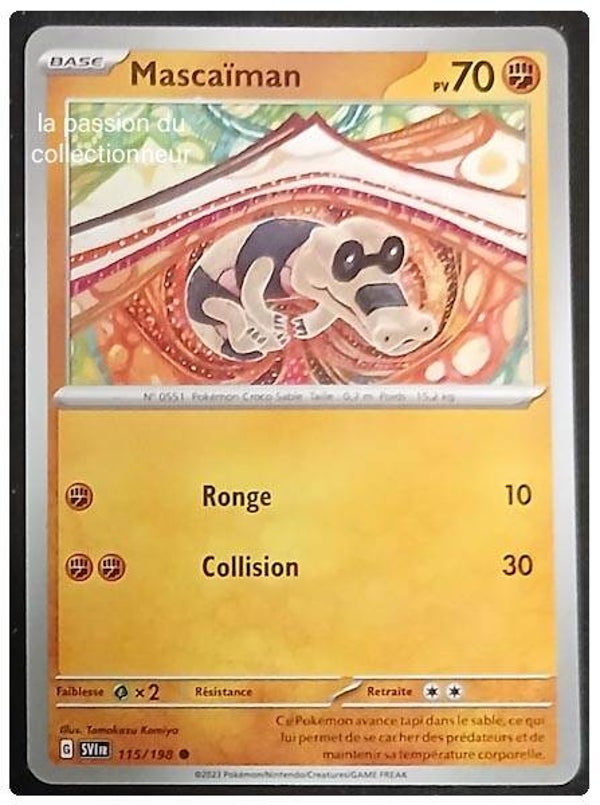 Carte pokémon de Mascaïman 115/198