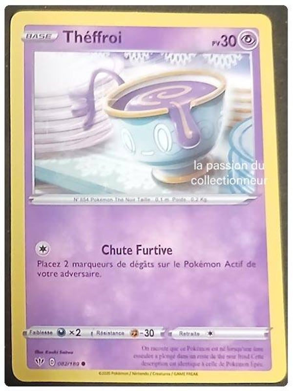 Carte pokémon de Théffroi 082/189 commune
