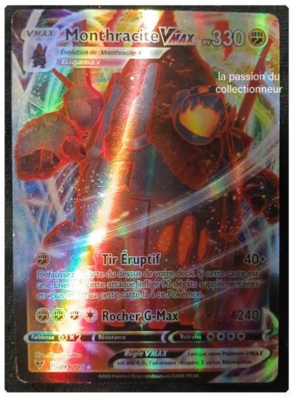 Carte pokémon de Monthracite 099/185 VMAX