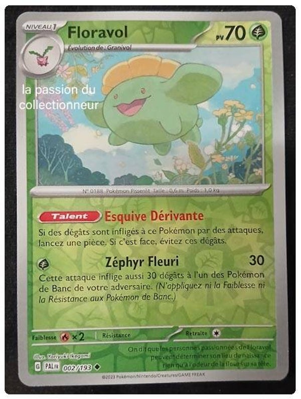 Carte pokémon de Floravol 002/193 reverses