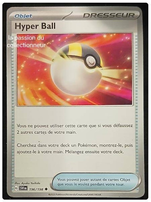 Carte pokémon de l'Hyper Ball 196/198 peu commune