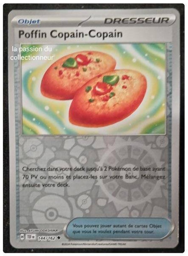 Carte pokémon de Poffin Copain Copain 144/162 reverses