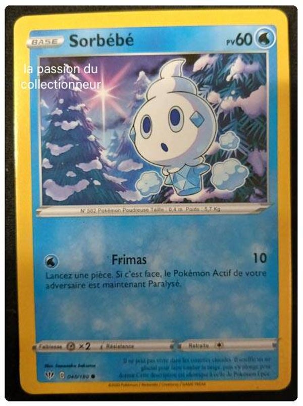 Carte pokémon de Sorbébé 045/189 commune