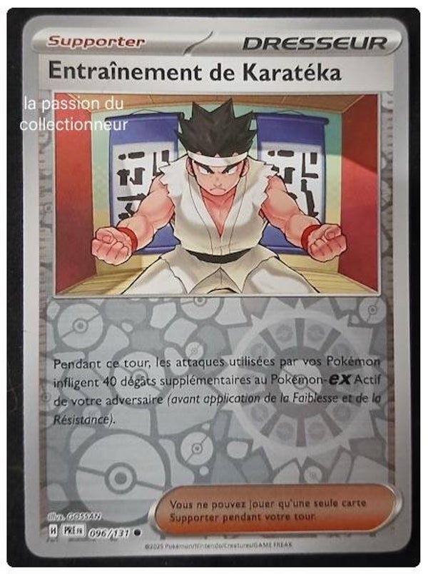 Carte pokémon de l'entraînement de Karatéka 096/131 reverses